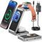 REOKILY 3 in 1 Wireless Charging Station Mag-Safe Charger Stand iPhone and Watch Charging Stand for iPhone 15/14/13/12 Max/Pro/Mini and for Airpods 1/2/3/Pro