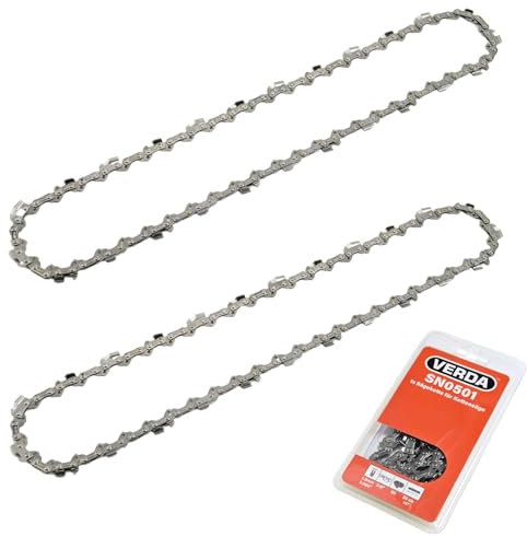Verda Schwert für Kettensäge + 2 Stück Sägekette 35cm 3/8 1,3mm 50TG Ersatzkette für Motorsäge, Hochwertige Ketten für Benzin&Elektro Kettensägen, Langlebig & Scharf, Passend für Stihl (2x Sägekette)