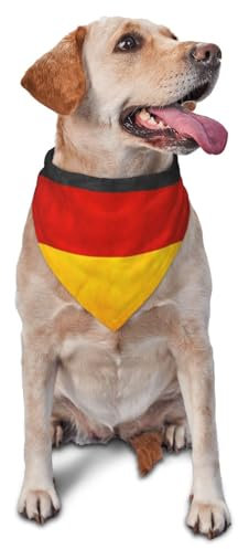 Dreieckige leichte atmungsaktive Hundehalstücher mit Deutschland-Flagge für große mittelgroße kleine Hunde und Katzen