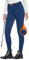 FitsT4 Sports Damen Winterreitleggings Fleece-Reithose Silikon Vollbesatz Reithose mit Reißverschluss-Taschen und Gürtelschlaufen,Militärblau,XS