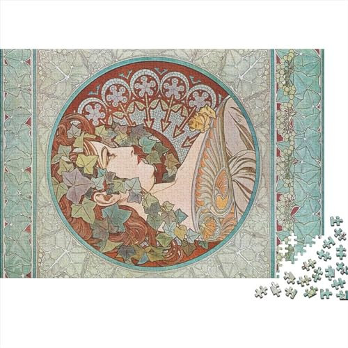 Alphonse Maria Mucha Kunst 1000 Stück Puzzle Für Erwachsene-Puzzle 1000 Teile Große Puzzles Lernspiel Spielzeug Geschenk Für Die Wanddekoration