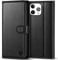 Kuafcase Compatible for iPhone 14 Pro Max Case with 4 Card Slots Magnetic Closure Kickstand Shockproof Protective Phone Case Compatible for iPhone 14 Pro Max - Black