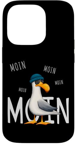 Moin Moin Lässige Hipster Möwe mit Sonnenbrille Hülle für iPhone 14 Pro