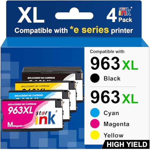 Starink 963XL Druckerpatronen Kompatibel für HP 963,für HP 963XL Multipack, für HP Officejet Pro 9010 Patronen 9010e 9012e 9022 9022e 9014 9014e 9020 9020e 9025e 9015e 9016e (Aktualisierte Fassung)