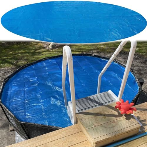 Pool Cover Poolabdeckplane Whirlpool-Luftpolsterabdeckung schwimmende Spa-Decke, 10 9 8 7 6 5 4 3 2 m runde Solar-Poolabdeckungen für oberirdische Pools/Einbaupools, isolierende Schwimmbad-Heizungsabd