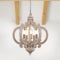 KMaiPem Vintage Holz Kronleuchter, 5 Lichter Höhenverstellbare Bauernhaus Landhaus Hängelampe Wohnzimmer, Modern Französischer Rustikal Pendelleuchte für Schlafzimmer Küche Flur Esszimmer