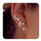 MACACHII 3 Paar Ohrringe Silber 925 Set für Damen 14K Vergoldet Kleine Ohrstecker Silber 925 Stapelbar Zirkonia Helix Piercings Ohr Gold Ohrstecker Creolen Damenohrringe für Mehrere Piercings