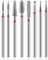 Nail Drill Bits Cuticle, 8 Pieces 3/32'' Diamond Cuticle Clean Ball Nail Removal Drills Bits Kit Set for Electric Nails File Machine