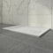 Aquariss SMC Slate Effect Shower Enclosure Tray 1300x800mm Rectangular Wetroom Shower Base White