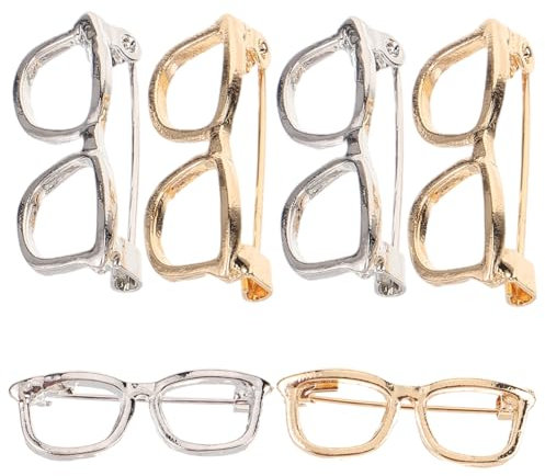 TOGEVAL Lot De 6 Jolies Broches Épingles À Lunettes Pour Femme Bijoux Pour Tenue