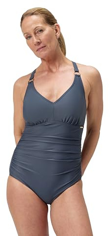 Speedo Women's Shaping V Neck One Piece Swimsuit | Shapewear | Beach and Holiday Swimwear Swimwear (Pack of 1)
