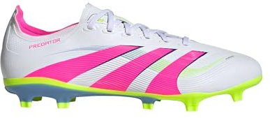 adidas Unisex Predator League Fg/Mg Shoes, Ftwwht Lucpnk Luclem, 43 EU