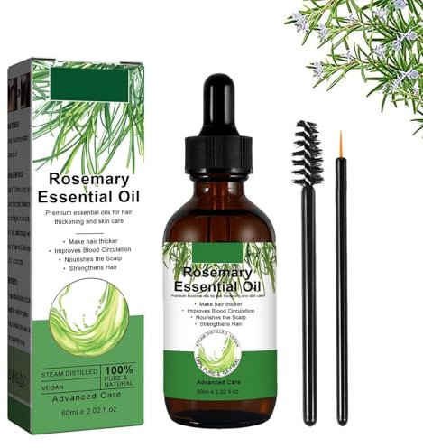 Rosmarinöl Haare, Haarwachstum Beschleunigen, Rosemary Oil for Hair, Wimpern, Augenbrauen, Hautpflege, Körpermassage, Nährt die Kopfhaut, Kopfhaut- und Haarstärkungsöl für gesundes Haarwachstum