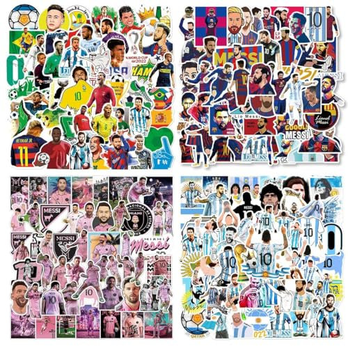ZOOMPIL Football Stickers, Football Star Stickers, Waterproof Football Stickers, Sports Stickers for Children, Football Stickers for Laptops, Luggage, Helmets, Skateboards, Pack of 200
