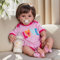 BABESIDE Reborn-Baby Mädchen – 17 Zoll schönes Reborn-Puppe mit Kurzen Braunen Haaren, Lebensechte Neugeborenens mit Kleidung und Accessoires für Kinder ab 3 Jahren