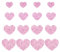PATIKIL 4 Sizes Heart Rhinestone Patches, 16 Pcs Heart Shape Iron on Applique Patches Rhinestone Applique Glitter Crystal Patches Sewing for Shoes Clothes Pants Bags, Light Pink