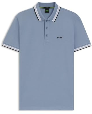 BOSS Cotton Piqué Polo Shirt with Logo Details