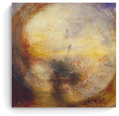 YYUEQIL Joseph Mallord William Turner-Drucke, Licht und Farbe (Goethes Theorie), Wandkunst, Kunstwerke, Leinwand, ästhetische Wandkunstdrucke, Heimdekoration, moderne Dekoration, ungerahmt, 70 x 70 cm