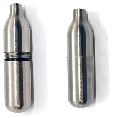 LZZYFPX Cápsula de CO2 recargable de 8 g y 12 g, cilindro de acero, cartucho reutilizable de CO2.(8g unthread,1pc)