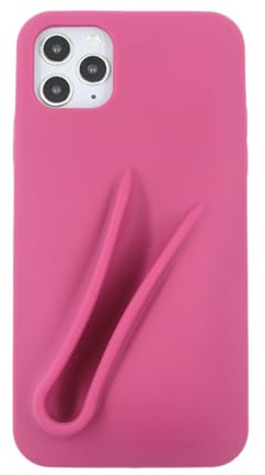 Nkkomura Soft Touch Silicone Lip Gloss Phone Case for iPhone 11 Pro Max, Minimalist Matte Design, Shockproof & Anti-Fingerprint Cover (Deep Burgundy)