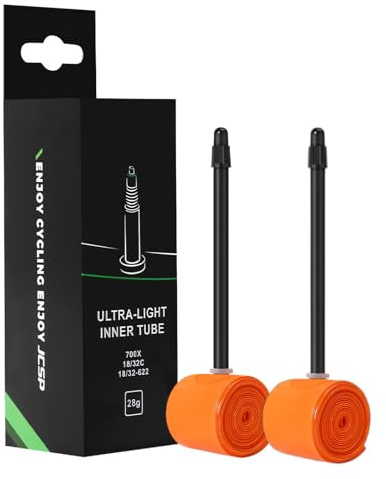 Cyberwork 2 PCS Cámara de Aire TPU para Bicicleta de Carretera, 700 x 18-32c, Válvula Francesa 65/85 mm, Resistente a la Oxidación, Altas Temperaturas y Pinchazos, Portátil de 28 Gramos