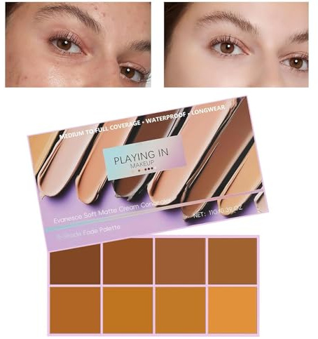 8 Farben Creme Concealer Palette – Mattierend & Wasserfest – Feuchtigkeitsspendende Abdeckung Für Rötungen & Hautunreinheiten – Perfekt Für Damen, Mädchen, Reife & Trockene Haut