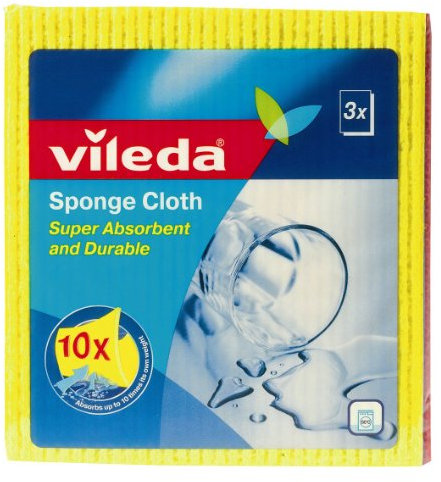 Vileda Super Absorbent Sponge Cloth, Pack of 3