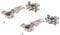 1 Pair Blum MODUL Built-in Refrigerator Hinge Arm 91K9550 with Mounting Plate 194K6100E
