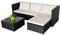 Jet-Line | Garten | Lounge | Gartensofa | Selbstaufbau | Essgruppe Bergen III | schwarz - beige | Gartenmöbel | Balkon | Terrasse