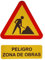FERRETELIX Panneau PVC Jaune 40 cm x 30 cm Zone de Chantier 1 mm Épaisseur