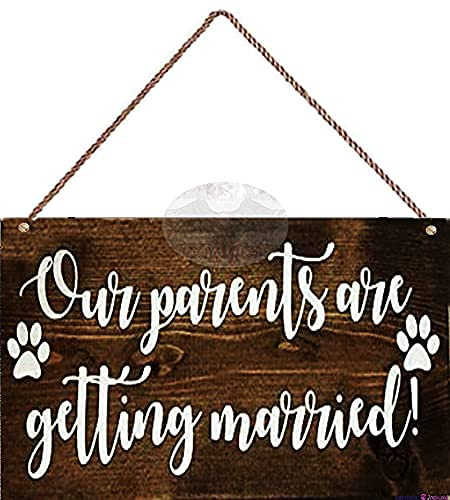 Rustikale HolzschilderOur Parents are Getting Married Schild Save the DateSave The Date Hundeschild My Humans are Getting MarriedHundeschild für Hochzeit, Hochzeitsschild, Wandkunst, Dekoration,