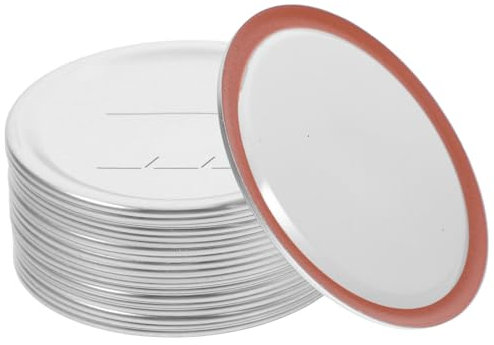 HEMOTON Deckel für Einmachgläser, breite Öffnung, 20 Stück, 80 mm, Einmachdeckel, Aufbewahrungskappen für Einmachgläser