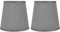 2 Stück Kleine Lampenschirme E14 Interventionell Montierter Grau Barrel Fabric Stoff Lampenschirm 15 x 14 x 11 cm Nordischer Simple Lampshades für Kronleuchter Wandleuchte Stehlampe
