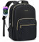 LOVEVOOK Laptop Backpack,Womens Small Backpacks for Work Business Travel School College with USB Charge Port, Lightweight Fashion Back Pack Purse, Stylish Rucksack-Black,14Inch