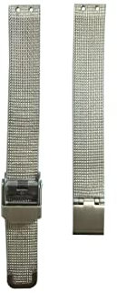NZZXTO Ersatz-Uhrenarmband für Bering Unisex-Uhr mit Schraube 12 mm (Lochabstand 5 mm), silber, 12 mm