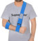 supregear Fascia di Supporto per Braccio, Supporti reggibraccio Immobilizzatore per Braccio a Tracolla Regolabile Leggero Comodo Traspirante Medica da Spalla per Feriti Arm/Hand/Gomito (Blu)