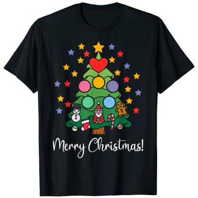Buon Natale vestito albero di Natale uomini donne bambini Maglietta