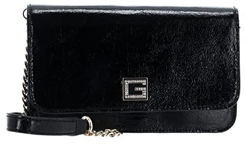GUESS Damen Umhängetasche schwarz/gold One Size