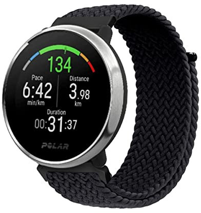 Nylon Armband Kompatibel mit Polar Ignite 3/2/Unite/Pacer - Elastisches Geflochtenes Ersatzarmband für Männer und Frauen