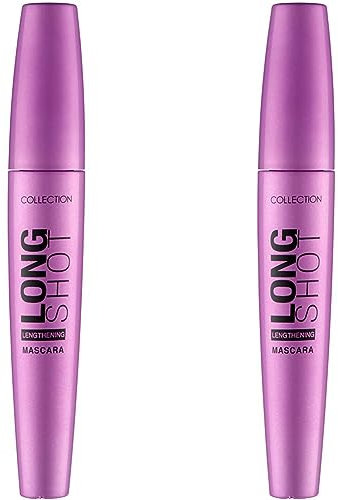 Collection Cosmetics Long Shot Lengthening Mascara, False Lash Effect, 8ml, Black (Pack of 2)