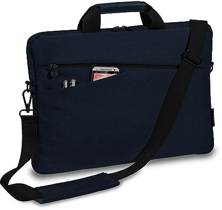 Pedea Laptoptasche Fashion Notebook-Tasche bis 17,3 Zoll (43,9 cm) Umhängetasche mit Schultergurt, blau/schwarz