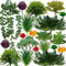 QUOZUO 20pcs Colorful Succulents Plants Artificial, Fake Succulents, Mini Artificial Succulents for DIY Home Floral Wall Office Decoration (Unpotted)