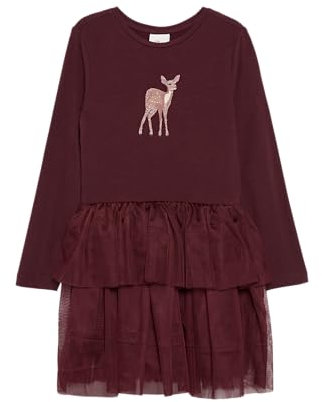 s.Oliver Volantkleid mit Glitzerprint pink 110