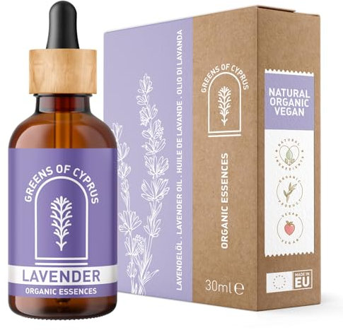 BIO Lavendelöl 30ml – 100% Naturrein & Hochkonzentriert | Premium Ätherisches Öl für Haut, Haare, Massage, Aromatherapie & Entspannung | Lavendel Öl GREENS OF CYPRUS