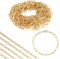 Edelstahl Büroklammerkette, 3.6M DIY Büroklammerkette, Goldene Büroklammer Gliederketten, Büroklammer-Ketten, Büroklammer Kettenspule, für Bastelarbeiten Armbänder Schmuckherstellung Choker
