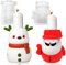 2 Stück Silikonform Kerzenhalter Weihnachten,3D Weihnachten Elch Weihnachtsmann Gießform Kerzenhalter,Stabkerze Silikon Kerzenformen,Harz Epoxid Silikonform,Kerzenhalter Form für Weihnachten