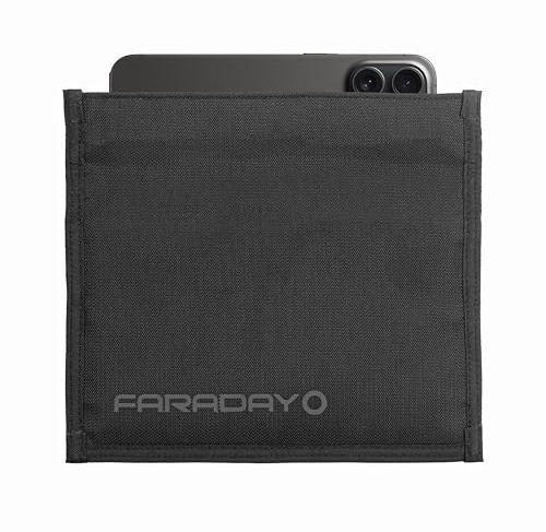 Faraday Defense Faraday Bag Jacket Pro für Telefone, Magnetverschluss, Abschirmung - Strafverfolgung & Militär, Reise & Datensicherheit, Privatsphäre, Anti-Tracking, Anti-Hacking, Schwarz (Telefon)