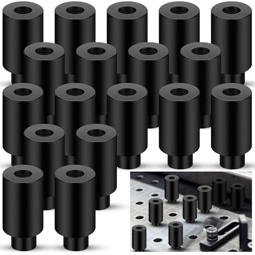 Hicarer 20 Pcs 5/8 x 1 x 1.5 Welding Table Fixture Pins Locating Clamps | Stop Alignment Square positioner Quick Setup Stackable Welding Accessories Kit Portable