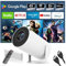 4K Mini Projector with WiFi & Bluetooth，Smart Portable Projector Auto Keystone，30-130” Display，Movie Projector Compatible with Smartphone, HDMI, USB, PS5, indoor & outdoor use
