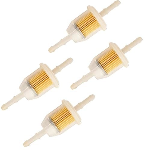 LilaLemon 4pcs Small Inline Fuel Filter Twin Pack,6mm & 8mm Universal Fuel Lines, Suitable for Cars, Quad Bike, Motorcycle, Lawnmowers, Generators, Forklifts & More